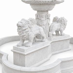Fuente de Jardín para Exteriores con Esculturas de Figuras Clásicas y Fuente de Agua para Plaza, en Mármol Blanco - Product Image 3