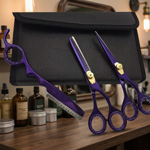 Tijeras Profesionales de Peluquería de 6 Pulgadas para Diestros, de Acero Inoxidable, Mango Largo, con 26 Dientes para Entresacar y Texturizar, Set de Belleza Personal - Product Image 3