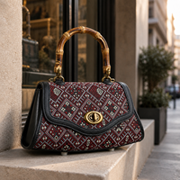 Sac à main en cuir véritable pour femme, avec poignée en bambou, sac à bandoulière de luxe de créateur, idéal pour un usage quotidien