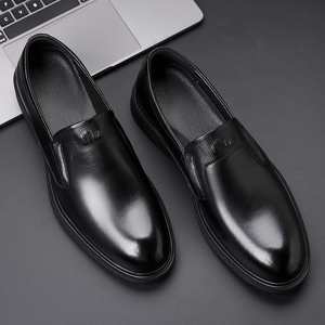 New Arrival Top Grain Leather <b>Men's</b> <b>Slip</b> <b>on</b> Casual Shoes Business Formal British Style Genuine Leather Shoes - Product Image 3