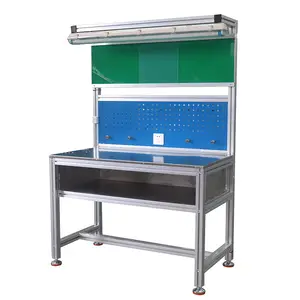 OEM workshop industrial aluminium workbench for factory electronic cleanroom work bench with wheels