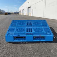 Palette en plastique HDPE NEXARA Euro simple face, charge statique 4000 kg, 1100*1100*150 mm, grille, entrée 4 voies pour le stockage