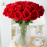 Rose artificielle de 10 cm en soie, fleurs artificielles en vrac pour décoration de mariage, bouquets de fleurs en soie artificielle, vente en gros, décoration de mariage à domicile, fausse rose