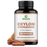 Capsules de cannelle de Ceylan GMP Factory OEM/ODM – Soutien énergétique, cardiaque et métabolique, équilibre digestif pour adultes – Complément alimentaire à base de plantes