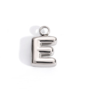 Colgantes de letras de acero inoxidable, alfabeto inglés pequeño para hacer collares, accesorios de joyería DIY - Product Image 2