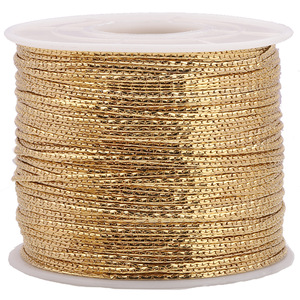 Cadena trenzada de acero inoxidable chapada en oro para la fabricación de collares, accesorios de joyería H1492 - Product Image 5