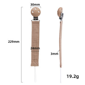 Vente en gros de nouveaux matériaux pince-sucette portable en coton pour bébé pinces binky neutres universellement adaptées à toutes les sucettes pour jouets de bébé - Product Image 6