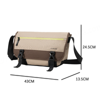 Tas Selempang Dada Besar Pria Motif Huruf Bahan PU Tahan Air, Grosir Langsung Pabrik, Cocok Semua Musim