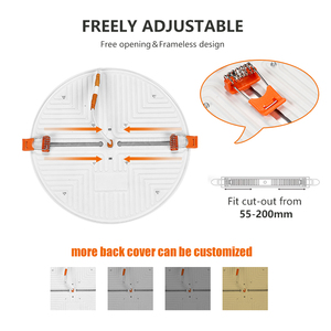 Trong Nhà Khách Sạn Văn Phòng Có Thể Điều Chỉnh AC PP <span class=keywords><strong>9W</strong></span> 18W 24W 36W Lõm SMD Vuông Trần <span class=keywords><strong>LED</strong></span> Không Khung Bảng Điều Chỉnh Ánh Sáng - Product Image 2