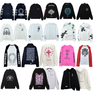 Sweat à capuche en molleton ample classique de marque 2025, 100% coton, pour homme et femme, design simple avec fermeture éclair, logo défilant, saison hivernale - Product Image 1