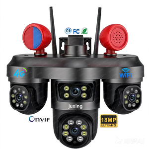 Cámaras de Seguridad CCTV Inalámbricas WiFi con IA UHD de 18MP, Triple Lente, Visión Nocturna de 360°, IP66 para Exteriores, PTZ, Tarjeta SIM 4G - Product Image 1