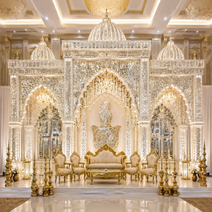 Luxury Indian Wedding <b>Mirror</b> Work Mandap Stage With Domes Exclusive Outdoor Theme Wooden Wedding <b>Mirror</b> Mandap USA - Product Image 1