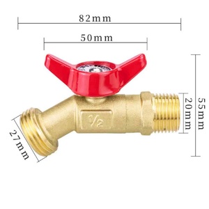 Robinet d'arrêt extérieur en laiton anti-gel 1/2" x 3/4" pour jardin - Product Image 2