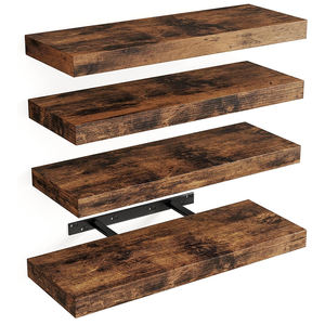 Étagère Flottante en Bois Style Campagne de 40,1 cm (15,8 Pouces), Ensemble de 4 Pièces avec Supports Invisibles, Décoration <span class=keywords><strong>Murale</strong></span> pour Salle de Bain, Salon, Chambre - Product Image 1