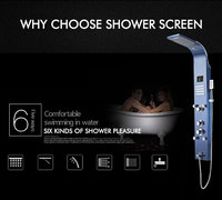 2022 Holmine étanche multi fonction salle de bain bain jets de pluie ensemble de douche en acier inoxydable thermostatique coloré ensemble de douche panneau