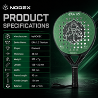 Raquette de padel NODEX Factory OEM Titanium Hybrid Shape Professional Lightweight Private Label