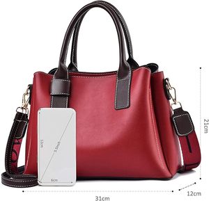 Sacs fourre-tout personnalisés décontractés en similicuir de haute qualité, sacs à bandoulière unis de créateur pour femmes, avec fermeture éclair, écologiques et grande capacité - Product Image 3