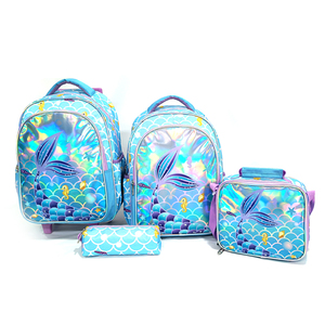 Conjunto de <span class=keywords><strong>mochila</strong></span> escolar <span class=keywords><strong>con</strong></span> <span class=keywords><strong>ruedas</strong></span> 3 en 1 para niños de alta calidad, mochilas <span class=keywords><strong>con</strong></span> personaje de <span class=keywords><strong>sirena</strong></span> de dibujos animados <span class=keywords><strong>con</strong></span> bolsa de Almuerzo - Product Image 1