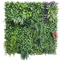 Fleur rouge et feuille blanche gazon vert artificiel mur décoratif pelouse plastique étanche pour noël Halloween nouvel an