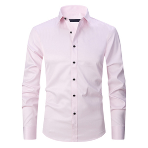 Camicia da uomo in tinta unita da uomo in stile classico viola stile lusso Casual - Product Image 6