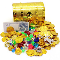 Nouvelle boîte à souvenirs en plastique rangement bijoux décoratifs Pirate coffre au trésor