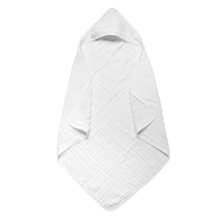Handuk Bayi Katun Muslin Premium Ekstra Lembut dan Bernapas dengan Tudung untuk Bayi