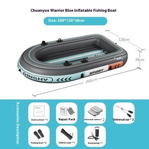 Thuyền Kayak bơm hơi cao su PVC dày, thiết kế gấp đặc biệt, chuyên dùng cho câu cá, trôi dạt và chèo thuyền trên sông hoang dã - Product Image 5