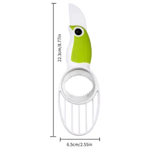 Einfach zu bedienendes 3-in-1-Avocado-Schälermesser Multifunktion ales Schneidwerk zeug mit rutsch festem Griff Avocado Slicer Pitter Cuber Dicer