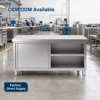 Tables de travail industrielles d'extérieur, comptoirs commerciaux, armoires et étagères, table de travail de cuisine en acier inoxydable