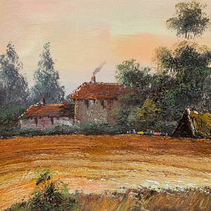 20 \ "X 24 \" pittura a olio dipinta a mano arte murale su tela con cornice di Design classico per soggiorno - Product Image 1