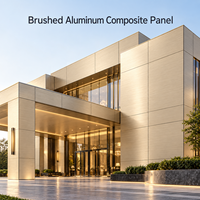 Panneau composite en aluminium brossé 4 mm 4x8 pieds pour revêtement mural commercial