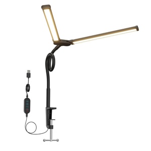 Modern Aluminum Gooseneck LED Desk <b>Lamp</b> Flexible Clip Touch Control AC Power Eco-Friendly Eye-Caring Dimmable Metal Simple <b>Study</b> - Product Image 2