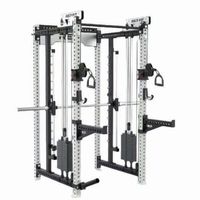 Rack de musculation multifonctionnel en acier inoxydable avec Smith Machine, poulie, Pec Fly et rack à squats pour usage commercial en salle de sport