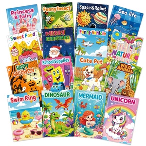 Nuovo Design Libro <span class=keywords><strong>da</strong></span> <span class=keywords><strong>Colorare</strong></span> in Carta, Edizione Singola, 12 Pagine, Libro <span class=keywords><strong>da</strong></span> Disegno e <span class=keywords><strong>Colorare</strong></span> per Bambini con Cartoni Animati e Animali - Product Image 1