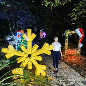 H:2M Tùy Chỉnh LED Xmas Trang Trí Acrylic Điêu Khắc Bông Tuyết Khổng Lồ Motif 3D Giáng Sinh Motif Vườn Đường Phố Trang Trí - Product Image 4