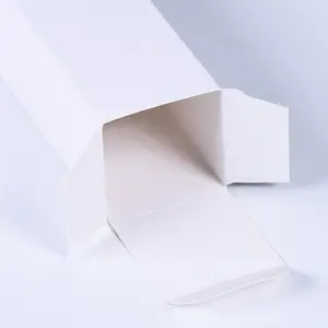 Customizable neutral square white cardboard packaging box