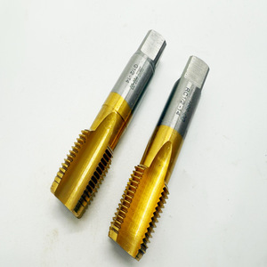 Macho de roscar recto GZG1/4 NPT RC3/4 de acero de alta velocidad, rosca derecha, 62 HRC, recubierto de cobalto y titanio - Product Image 4