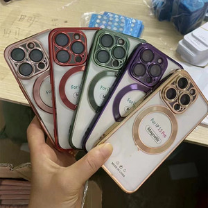สําหรับ<span class=keywords><strong>iPhone</strong></span> 15 โทรศัพท์มือถือแม่เหล็กกรณีฝาครอบกล้องเลนส์Protector TPUสําหรับ<span class=keywords><strong>iPhone</strong></span> 16 Pro Max Samsung S24 Ultra - Product Image 6