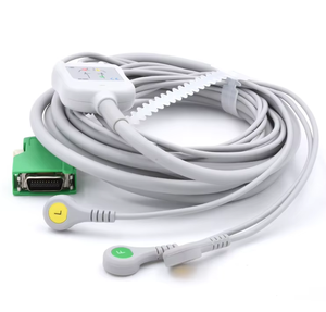 Ecg-Kabel Met Looddraad Voor <span class=keywords><strong>Nihon</strong></span> <span class=keywords><strong>Kohden</strong></span> Life Scope Direct-Connect Ecg-Kabel 3 Leads Snap Iec Standaard Voor Patiëntmonitors - Product Image 1