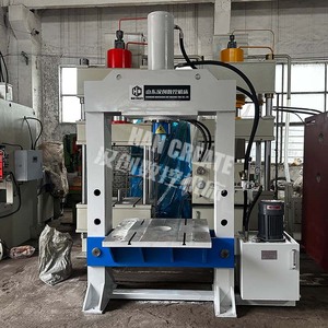 Presse hydraulique d'atelier compacte HanCreate série YM 63 tonnes, type portique en H, avec composant essentiel de pompe - Product Image 2