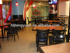 Juego de Mesa y Sillas de Comedor Comerciales de Metal de Estilo <span class=keywords><strong>Industrial</strong></span> Moderno - Product Image 5