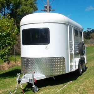 Semirremolque para 2 Caballos Estándar Australiano HERUI con Carga en Ángulo, Remolques para Caballos de Alta Calidad, Capacidad de Carga de 4T, Eje Doble, Frenos Eléctricos - Product Image 1