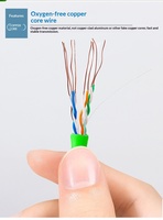 Câble Ethernet Cat6a Vert Super Six Catégorie UTP PVC Intérieur/Extérieur Réseau 8 Conducteurs Cuivre Sans Oxygène Paire Torsadée Gigabit