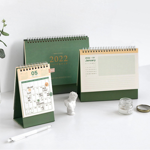 2022 planificateur mensuel Table calendrier personnalisé bureau spirale bureau calendrier impression