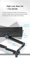 Swelix M22B Bras de moniteur à double écran pour support de table pivotant inclinable à double écran dynamique de 17 à 30 pouces