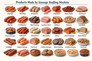 Máquina Industrial Automática de Embutir Salchichas al Vacío para la Producción de Salchichas Rellenas de Queso, Salchichas Alemanas y Salami - Product Image 4