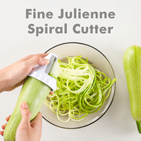 Verstelbare 3-In-1 Plantaardige Spiralisator Plastic Handmatige Courgette Wortelkomkommer Noedelmaker Snijder