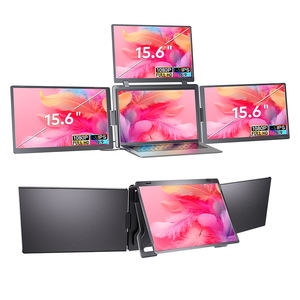 Distributeur recherché : Écran triple portable pliable de 15,6 pouces avec rotation à 360°, panneau IPS FHD, extension d'écran pour ordinateur portable - Product Image 1