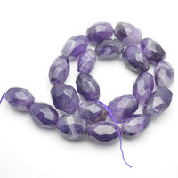 Cylindre d'améthyste naturelle à facettes, pierre précieuse, en vrac, pour la fabrication de bijoux, de haute qualité, 1 pièce