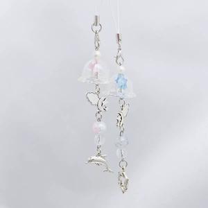 Colgante de delfín transparente de ensueño <span class=keywords><strong>bosque</strong></span> viento dulce cuerda colgante de PVC llavero de cadena de teléfono hecho de nailon duradero - Product Image 6
